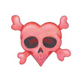 Heart Skull and Crossbones Temporary Tattoo